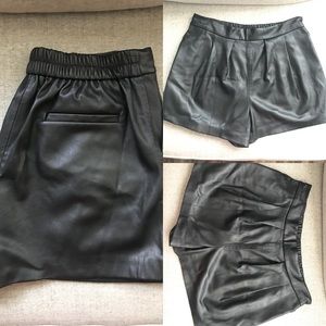 Zara | Black pleated front shorts